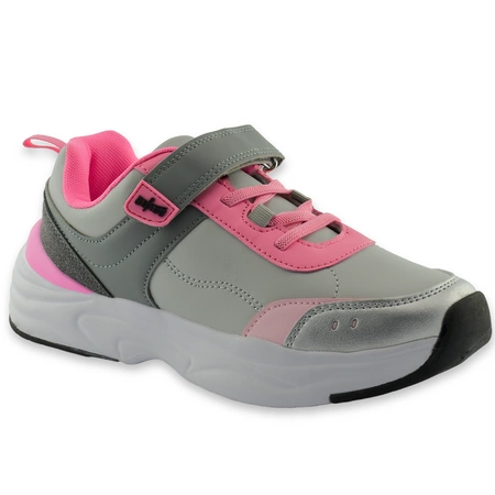 Sportowe buty dziewczęce Befado 516Q254 Szaro Różowe