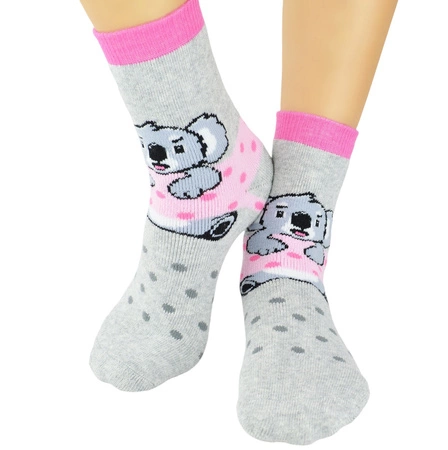 Dziewczęce skarpetki frotte Noviti SF004-G-02 Koala
