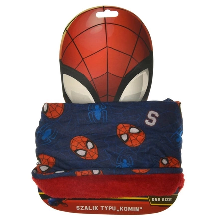Komin dla dzieci z czerwoną podszewką Spider-Man