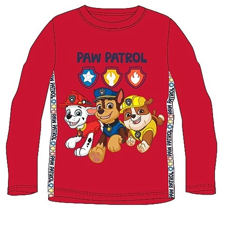 Chłopięce bluzka z pieskami z Psiego Patrolu Czerwona