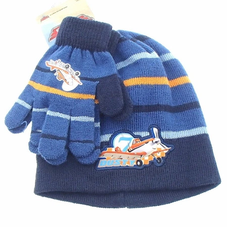 Komplet zimowy dla dzieci- czapka i rękawiczki Planes Samoloty
